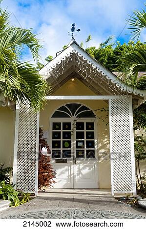 Stock Image - Mustique Community Library, Mustique Island, St Vincent And The Grenadines, West Indies. Fotosearch