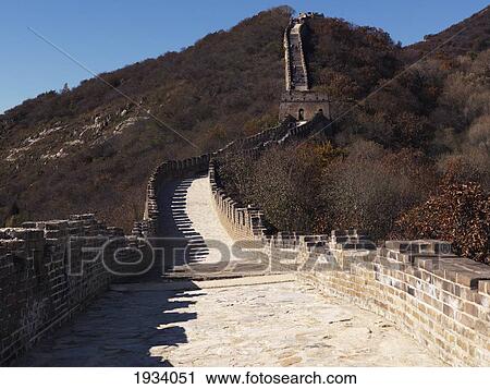 Mutianyu Section Of The Great Wall Of China; Beijing, China View Large Photo Image Stock Image - Mutianyu Section Of The Great Wall Of China; Beijing, China. Fotosearch