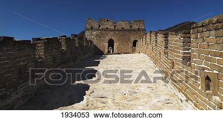 Stock Image - Mutianyu Section Of The Great Wall Of China; Beijing, China. Fotosearch
