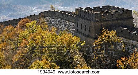 Mutianyu Section Of The Great Wall Of China; Beijing, China View Large Photo Image Stock Photo - Mutianyu Section Of The Great Wall Of China; Beijing, China. Fotosearch