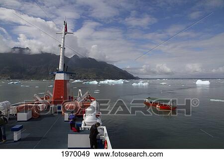 Stock Photo - Mv Skorpios In Laguna San Rafael, Laguna San Rafael National Park, Aysen Region, Chile. Fotosearch
