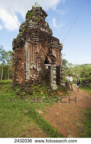 Stock Photograph - My Son, the remains of the kingdom of Champa, now a UNESCO World Heritage site, near Hoi An; Vietnam. Fotosearch