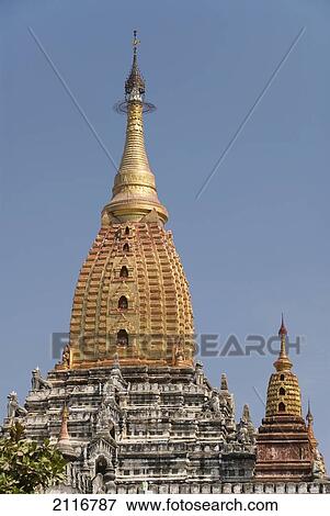 Myanmar, Bagan, Ananda Pahto, One of the first great temples. View Large Photo Image Stock Photo - Myanmar, Bagan, Ananda Pahto, One of the first great temples.. Fotosearch