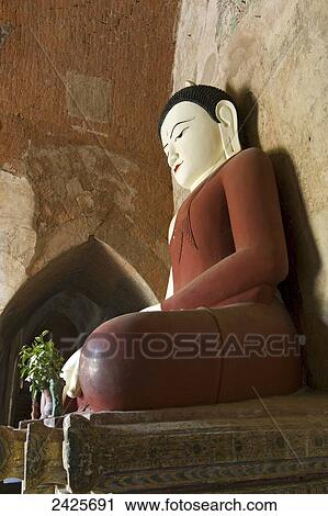 Myanmar (Burma), Bagan, Sulamani Pahto, sitting Buddha View Large Photo Image Stock Image - Myanmar (Burma), Bagan, Sulamani Pahto, sitting Buddha. Fotosearch
