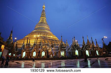Myanmar, Burma, Shwegadon Pagoda; Rangoon View Large Photo Image Stock Photo - Myanmar, Burma, Shwegadon Pagoda; Rangoon. Fotosearch