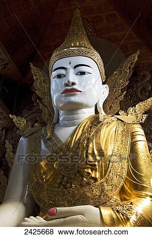 Myanmar (Burma), Yangon (Rangoon), Nga Htat Gyi Pagoda, sitting Buddha View Large Photo Image Stock Photo - Myanmar (Burma), Yangon (Rangoon), Nga Htat Gyi Pagoda, sitting Buddha. Fotosearch