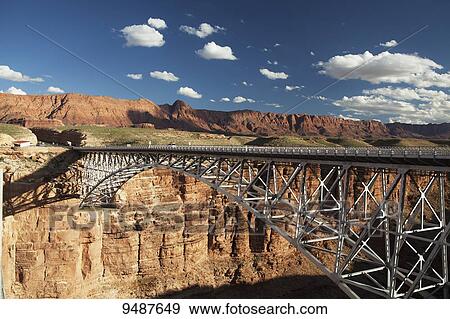Stock Photo - Najavo Bridge over Marble Canyon, border of Vermillion Cliffs National Monument; Arizona, United States of America. Fotosearch