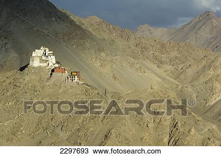 Namgyal Tsemo Gompa and fort. Leh was the capital of the Himalayan kingdom of Ladakh, now the Leh District in the state of Jammu and Kashmir, India. Leh is at an altitude of 3, 500 meters (11, 483 ft). View Large Photo Image Stock Image - Namgyal Tsemo Gompa and fort. Leh was the capital of the Himalayan kingdom of Ladakh, now the Leh District in the state of Jammu and Kashmir, India. Leh is at an altitude of 3, 500 meters (11, 483 ft).. Fotosearch
