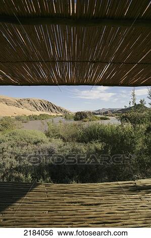 Stock Photograph - Namibia, View from Serra Cafema Lodge; Koakoland. Fotosearch