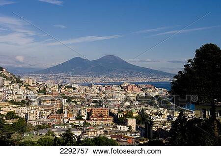 Stock Photo - Naples, Cityscape, Vesuvius, Italy. Fotosearch