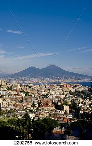 Stock Photo - Naples, Cityscape, Vesuvius, Italy. Fotosearch