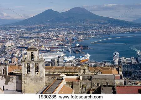 Stock Photography - Naples, Cityscape, Vesuvius, Italy. Fotosearch