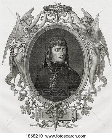 Stock Image - Napoleon Bonaparte At The Seige Of Toulon, December 1793. Napoleon Bonaparte, 1769-1821. Emperor Of The French. Engraved By Pannemaker-Ligny After Viollat. From Histoire De La Revolution Francaise By Louis Blanc.. Fotosearch