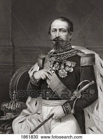 Stock Image - Napoleon Iii Also Called Until 1852 Louis Napol? on Full Name Charles Louis Napol? on Bonaparte 1808 1873 19Th Century Engraving After Alonzo Chappel. Fotosearch
