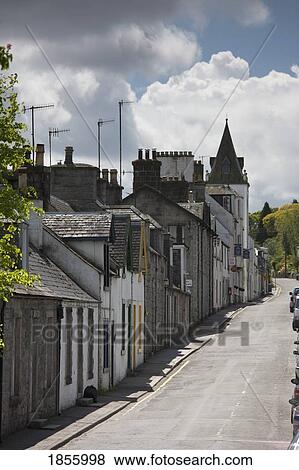 Stock Photo - Narrow Street, Dumfries And Galloway, Scotland. Fotosearch