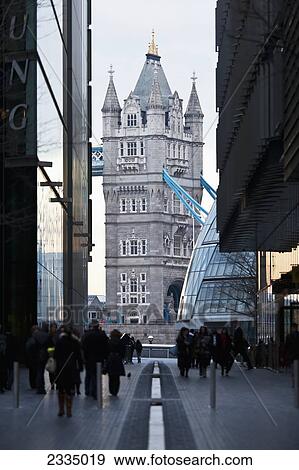 Narrow View Of Tower Bridge; London, England, Uk. View Large Photo Image Stock Photo - Narrow View Of Tower Bridge; London, England, Uk.. Fotosearch