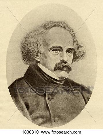 Stock Image - Nathaniel Hawthorne, 1804-1864. American Novelist. From The Book The Masterpiece Library Of Short Stories, American, Volume 14ÃƒÂ¢Ã¢â€šÂ¬Ã‚Â. Fotosearch