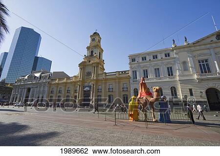 Stock Image - National History Museum at Plaza de Armas, Santiago, Metropolitan Region, Chile. Fotosearch
