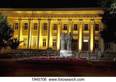 National Library at night, Sofia, Bulgaria View Large Photo Image Stock Photograph - National Library at night, Sofia, Bulgaria. Fotosearch