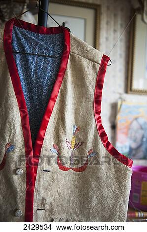 Picture - Native American traditional vest; Rossburn, Manitoba, Canada. Fotosearch
