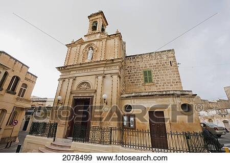 Stock Photo - Nativity Of The Blessed Virgin (TaÃƒÆ’Ã¢â‚¬Â Savina) Church, Victoria (Rabat), Gozo Island, Malta. Fotosearch