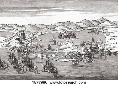 Naval Action At Cartagena De Indias, Colombia In 1741. From The Book Short History Of The English People By J. R. Green, Published London 1893 View Large Photo Image Stock Photograph - Naval Action At Cartagena De Indias, Colombia In 1741. From The Book Short History Of The English People By J. R. Green, Published London 1893. Fotosearch
