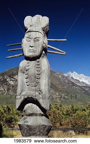 Naxi Ceremonial totems near Lijiang; China View Large Photo Image Stock Photo - Naxi Ceremonial totems near Lijiang; China. Fotosearch