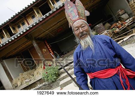 Naxi Man At His Home View Large Photo Image Stock Photo - Naxi Man At His Home. Fotosearch