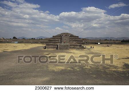 Stock Photo - Near Mexico City; Mexico, Teotihuacan Archeological Site, Feathered Serpent Pyramid. Fotosearch