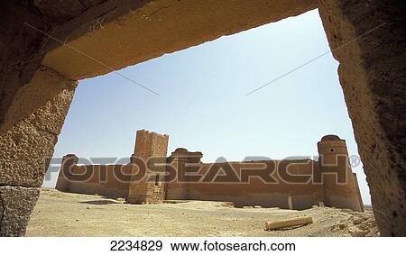Stock Photo - Near Palmyra; Syria, Qasr Al-Hayr Al-Sharqi. Fotosearch