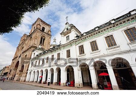 Stock Photo - Neo-Classical Building By Abdon Calderon Park, Cuenca, Azuay, Ecuador. Fotosearch