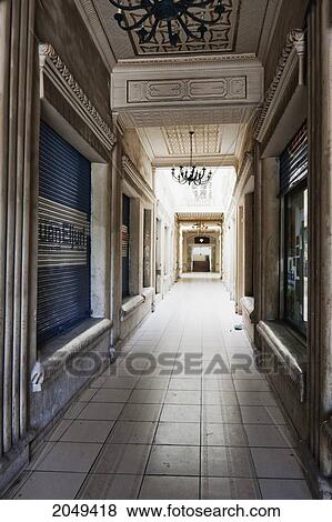 Stock Photo - Neo-Classical Corridor, Cuenca, Azuay, Ecuador. Fotosearch
