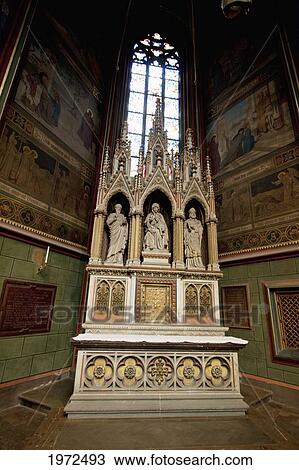 Stock Image - Neo-Gothic Altarpiece In St. Vitus Cathedral, Prague, Czech Republic. Fotosearch