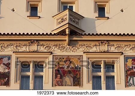 Neo-Renaissance Painting On The Facade Of Hotel Paris, Prague, Czech Republic View Large Photo Image Stock Image - Neo-Renaissance Painting On The Facade Of Hotel Paris, Prague, Czech Republic. Fotosearch