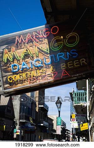 Stock Photo - Neon Signs At Night On Bourbon Street, New Orleans, Louisiana, Usa. Fotosearch