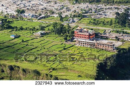 Nepal, View of town from Sarangkot mountain; Pokhara View Large Photo Image Stock Image - Nepal, View of town from Sarangkot mountain; Pokhara. Fotosearch