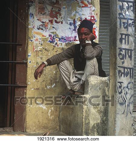 Stock Photograph - Nepalese Man Portrait. Fotosearch