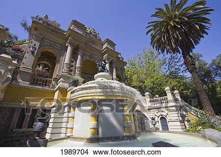 Picture - Neptune Fountain at the Alameda entrance of Santa Lucia hill, Santiago, Metropolitan Region, Chile. Fotosearch