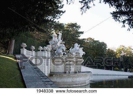 Stock Photo - Neptune Fountain in the Gardens of Schonbrunn, Vienna (Wien), Austria. Fotosearch