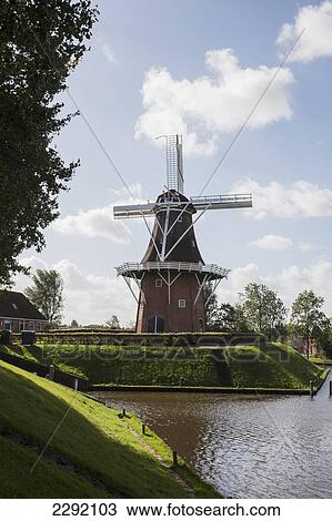 Netherlands, Dokkum, Zeldenrust, Cap windmill View Large Photo Image Stock Image - Netherlands, Dokkum, Zeldenrust, Cap windmill. Fotosearch