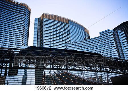 Nevada, Las Vegas, The Strip, City Center Buildings And Tramway, Aria And Vdara Hotels In Background. View Large Photo Image Stock Image - Nevada, Las Vegas, The Strip, City Center Buildings And Tramway, Aria And Vdara Hotels In Background.. Fotosearch