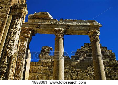 Stock Image - New Basilica, Leptis Magna. Fotosearch