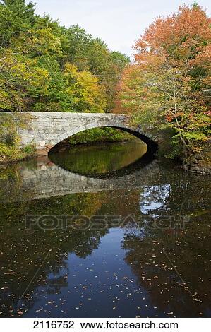 New England, Massachusetts, Blackstone Valley, Bridge over river in autumn. View Large Photo Image Stock Image - New England, Massachusetts, Blackstone Valley, Bridge over river in autumn.. Fotosearch