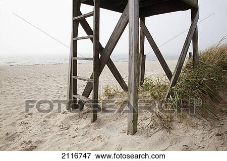 New England, Massachusetts, Cape Cod, Close up of an abandoned lifeguard station on beach. View Large Photo Image Stock Photo - New England, Massachusetts, Cape Cod, Close up of an abandoned lifeguard station on beach.. Fotosearch