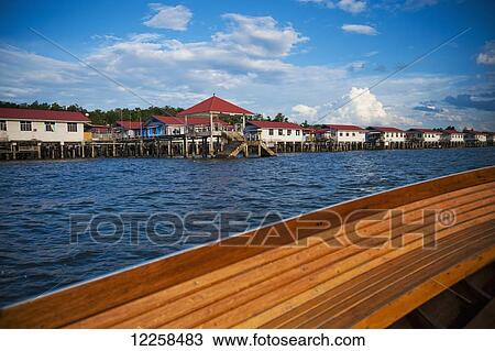 Stock Image - New floating village; Bandar Seri Begawan, Brunei. Fotosearch