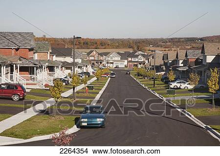 New houses on suburban street; vaughan ontario canada View Large Photo Image Picture - New houses on suburban street; vaughan ontario canada. Fotosearch