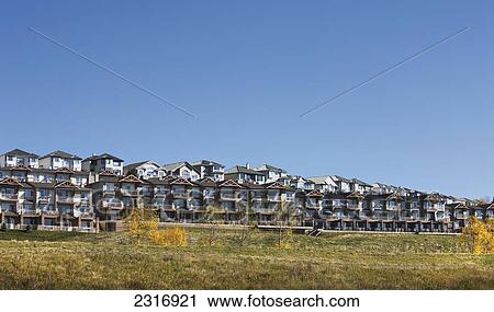 Stock Image - New Housing; Calgary Alberta Canada. Fotosearch