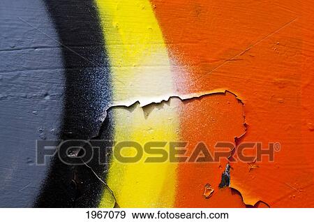 Stock Photo - New Mexico, Abstract Of Graffiti On Old Wall.. Fotosearch