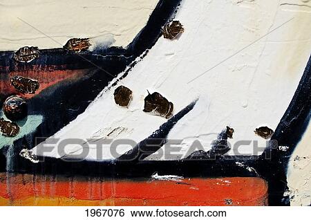 Stock Photograph - New Mexico, Abstract Of Graffiti On Old Wall.. Fotosearch