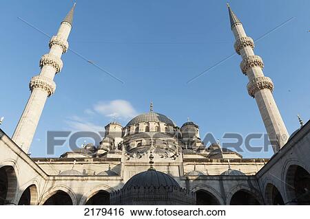 Stock Photograph - New Mosque; Istanbul Turkey. Fotosearch